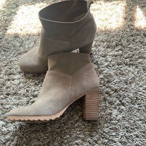 Taupe ankle booties